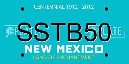 SSTB50 New Mexico License Plate