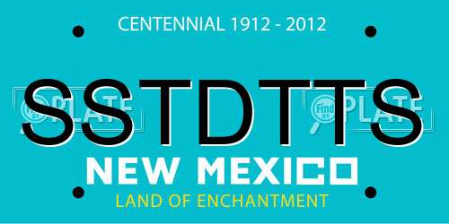 SSTDTTS New Mexico License Plate