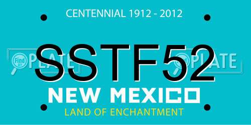 SSTF52 New Mexico License Plate