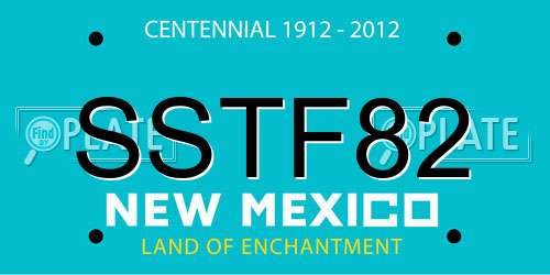 SSTF82 New Mexico License Plate