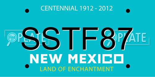 SSTF87 New Mexico License Plate