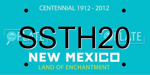 SSTH20 New Mexico License Plate