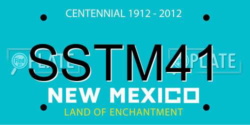 SSTM41 New Mexico License Plate