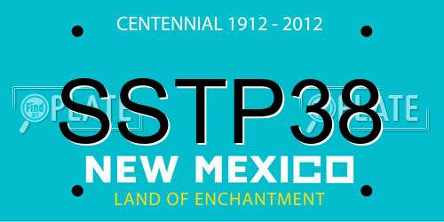 SSTP38 New Mexico License Plate