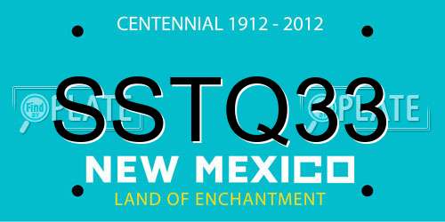 SSTQ33 New Mexico License Plate