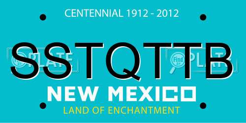 SSTQTTB New Mexico License Plate