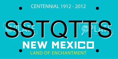 SSTQTTS New Mexico License Plate