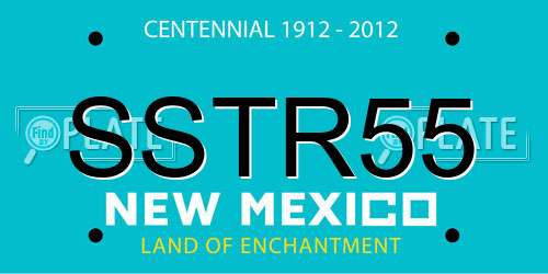 SSTR55 New Mexico License Plate