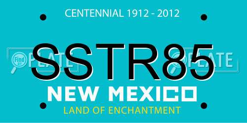 SSTR85 New Mexico License Plate