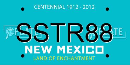 SSTR88 New Mexico License Plate