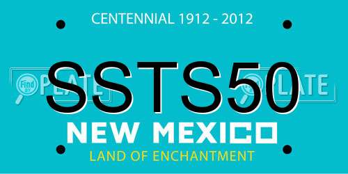 SSTS50 New Mexico License Plate