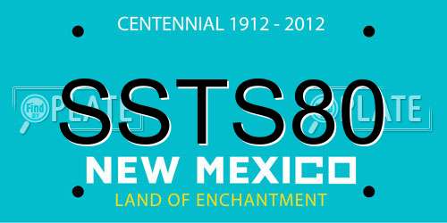 SSTS80 New Mexico License Plate