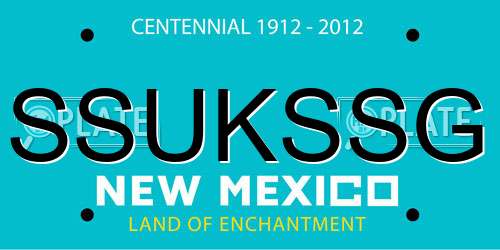 SSUKSSG New Mexico License Plate