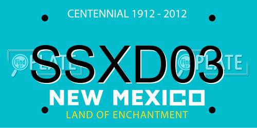 SSXD03 New Mexico License Plate