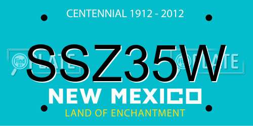 SSZ35W New Mexico License Plate