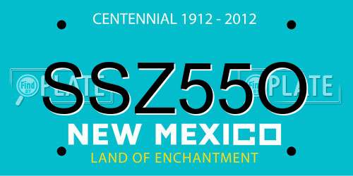 SSZ55O New Mexico License Plate