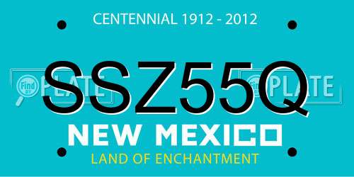 SSZ55Q New Mexico License Plate
