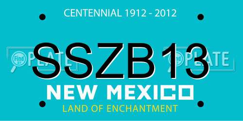 SSZB13 New Mexico License Plate