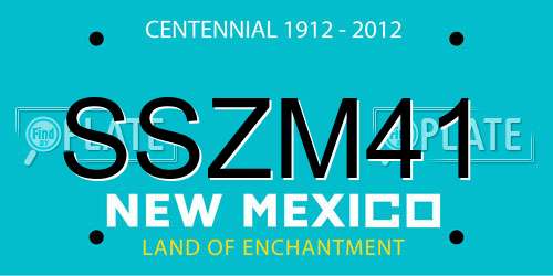 SSZM41 New Mexico License Plate