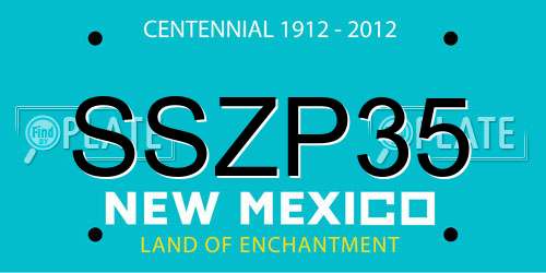 SSZP35 New Mexico License Plate