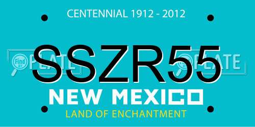 SSZR55 New Mexico License Plate
