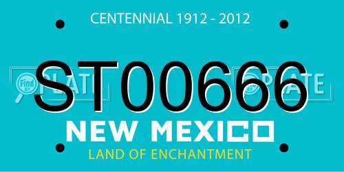 ST00666 New Mexico License Plate