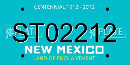 ST02212 New Mexico License Plate