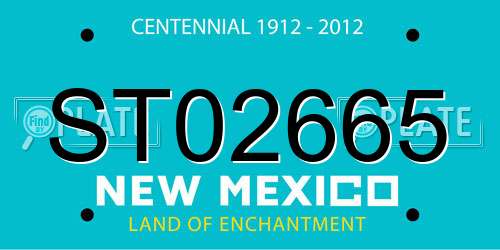 ST02665 New Mexico License Plate