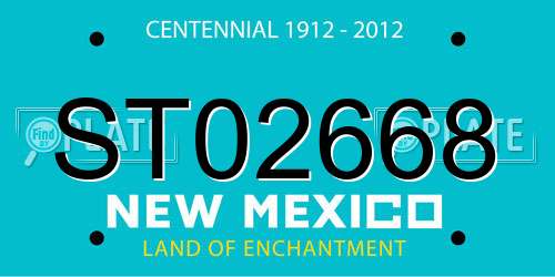 ST02668 New Mexico License Plate