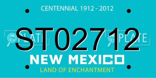 ST02712 New Mexico License Plate