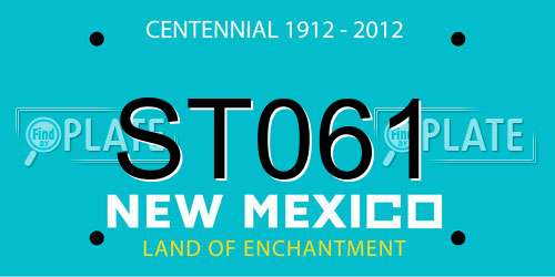 ST061 New Mexico License Plate