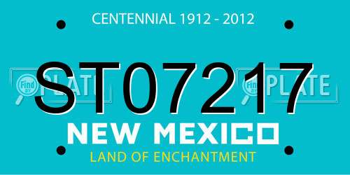 ST07217 New Mexico License Plate