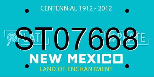 ST07668 New Mexico License Plate