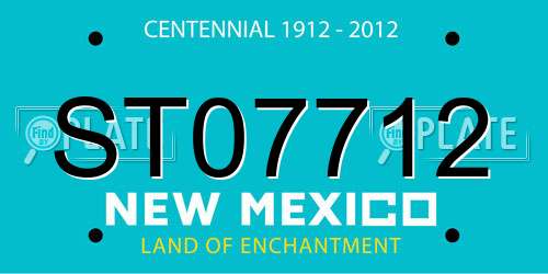 ST07712 New Mexico License Plate