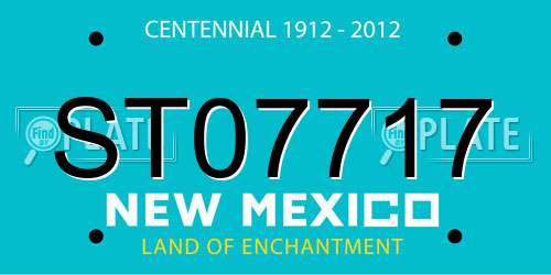 ST07717 New Mexico License Plate
