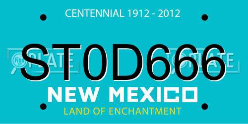 ST0D666 New Mexico License Plate
