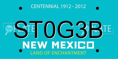 ST0G3B New Mexico License Plate