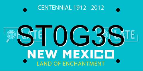 ST0G3S New Mexico License Plate
