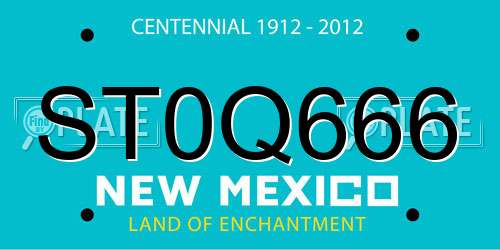 ST0Q666 New Mexico License Plate