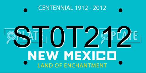 ST0T212 New Mexico License Plate