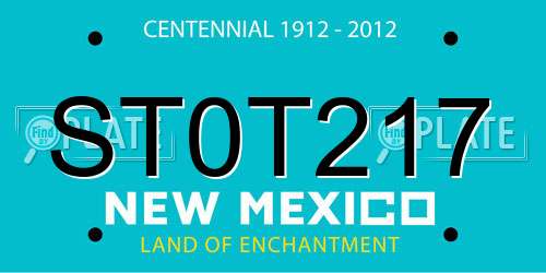 ST0T217 New Mexico License Plate