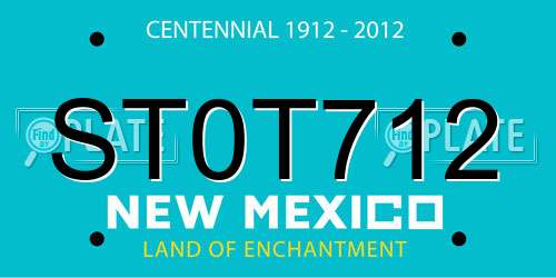 ST0T712 New Mexico License Plate