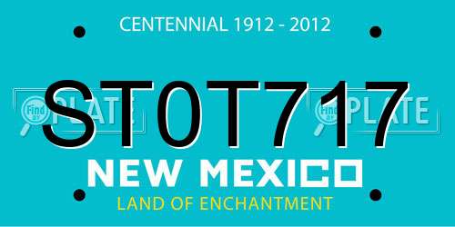 ST0T717 New Mexico License Plate