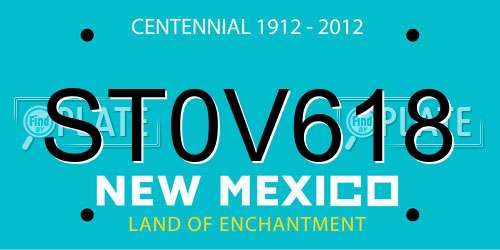 ST0V618 New Mexico License Plate