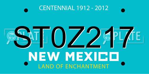 ST0Z217 New Mexico License Plate