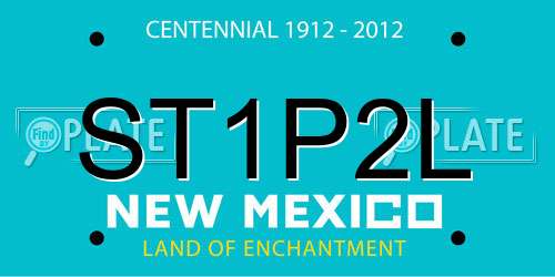 ST1P2L New Mexico License Plate