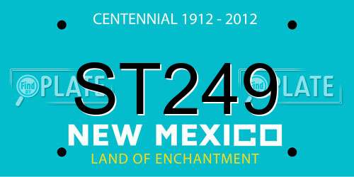 ST249 New Mexico License Plate