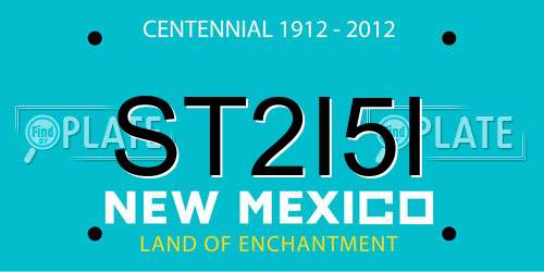 ST2I5I New Mexico License Plate