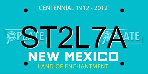 ST2L7A New Mexico License Plate