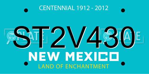 ST2V430 New Mexico License Plate
